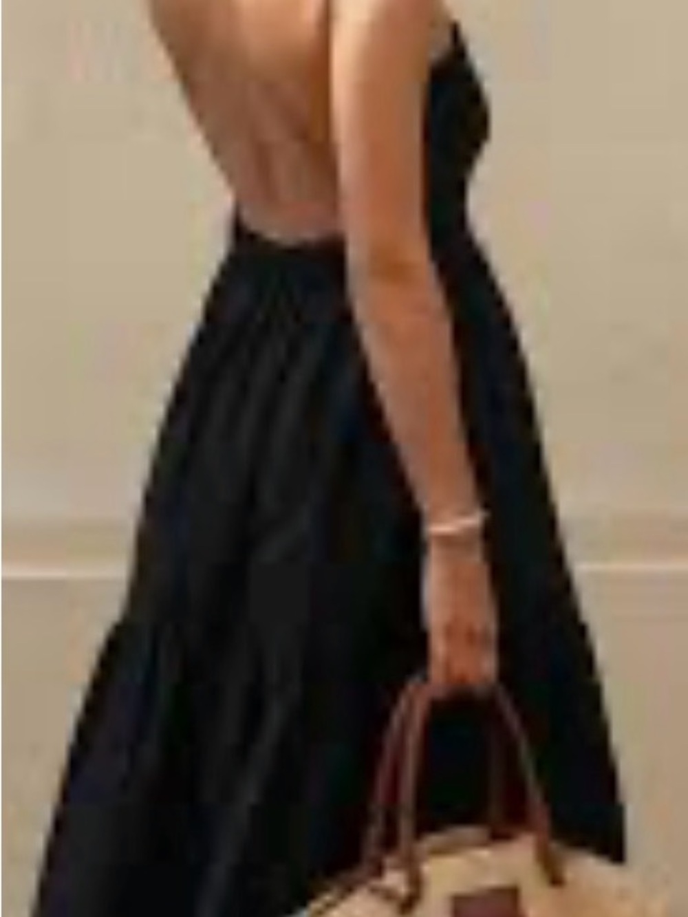 Commense Black Sleeveless Fit-and-Flare Dress